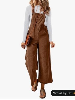 Brown Corduroy Overalls